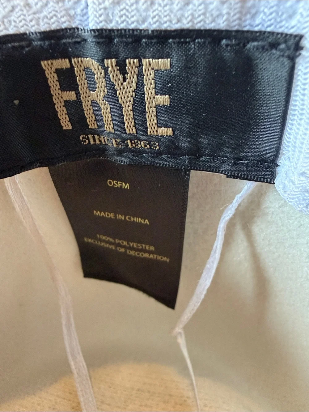 Frye Cream Wide-Brim Felt Hat with Brown Leather Band